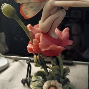 Fairy on Flower Home Art Sculpture